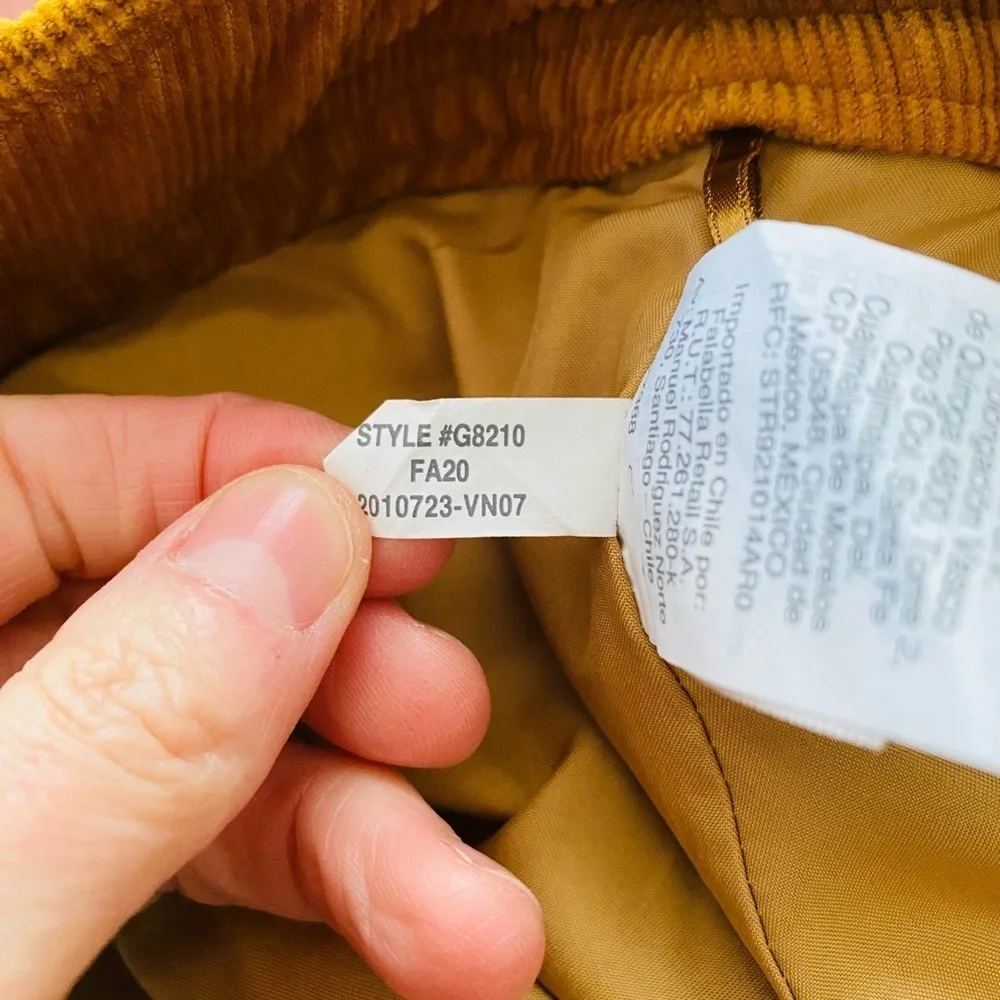 J Crew Factory Mustard Corduroy Skirt, Sz 0, Preppy Corduroy A Line Mini Skirt - Picture 4 of 7